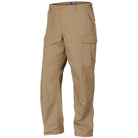 LA Police Gear Men Rip-Stop Mil-Spec BDU Button Fly Tactical Pant - Coyote Brown - XL/Regular Cover