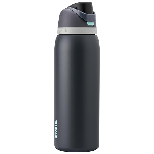 Owala FreeSip Insulated Stainless Steel Water Bottle with Straw for Sports and Travel, BPA-Free, 40oz, Foggy Tide