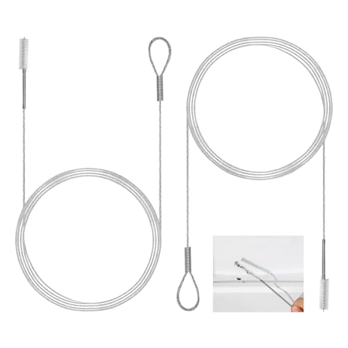 2 Piezas Flexibles Cepillo Limpia tuberias 150cm, Fregar el Refrigerador Utensilios Cepillo de Limpieza para desbloquear y Limpiar desagüe del frigorífico/pajitas y pequeños rincones/Tubo de desagüe