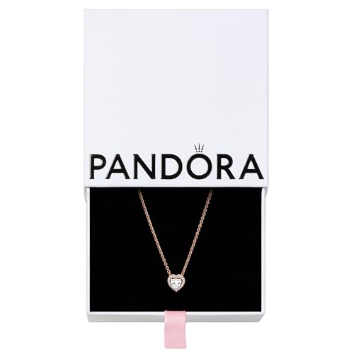Pandora Sparkling Heart Collier Necklace - Adjustable Jewelry with Lobster Clasp - Great...