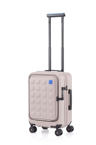 Image of Samsonite Red TOIIS M Expandable 55 Cms Small Cabin Polycarbonate Hard Sided 8 Wheel Spinner Luggage /Suitcase /Trolley Bag (Petal Pink) (Double Wheel), Pink