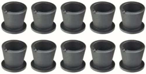 10 Piece Lot Graphite Torch 10 oz Mini Crucible with Base for Melting Casting Refining Gold Silver Copper Scrap Jewelry