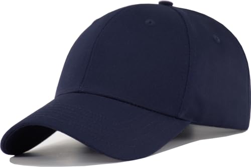 XXL 3XL Oversized Baseball Hat for Extra Large Big Head Men Deep Fit for Cap Size 7 1/2 7 5/8 7 3/4 7 7/8 8 8 1/8 Navy Blue