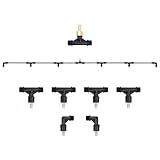 6-Nozzle Poly Boom Wand with 3/8' Brass Fitting, 7.5 Ft. ATV sprayer Boom, Wide-Coverage Agricultural & Lawn Spray Attachment for Tractors/UTVs