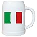 My Custom Style Chope à bière en céramique # Drapeau Italie # 720 ml