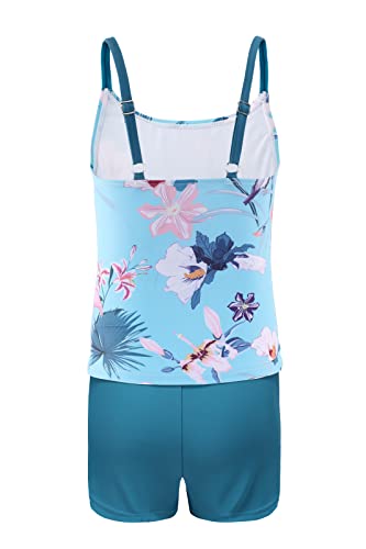 Girls Tankini Swimsuits Two Piece Bathing Suit with Boyshorts for Girls Hawaiian Swimwear Set 3-16 Years2