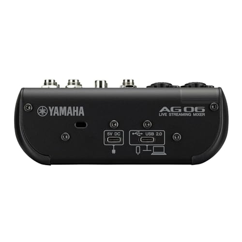 Image of Yamaha AG06MK2 Black 6-Channel Live Streaming Loopback Mixer /USB Interface with Steinberg Software Suite