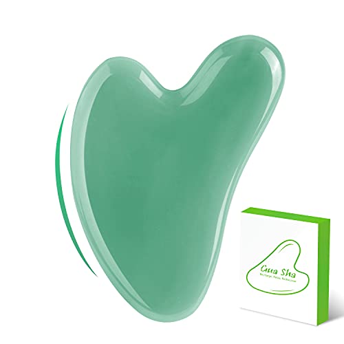 Facial Gua Sha Massage Tool - fotwen Beauty Skin Care Jade Stone, Natural Quartz Massage Tool, Reduce Puffy | Muscle Relaxing | Relieve Wrinkles for Face, Eyes, Neck, Leg, Body