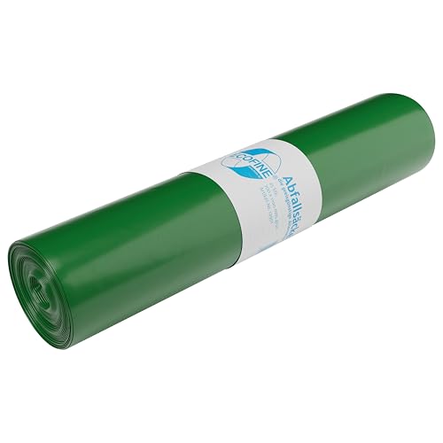 Bolsas de basura de polietileno PEBD verde con grosor reforzado de 120l y alta densidad elástica