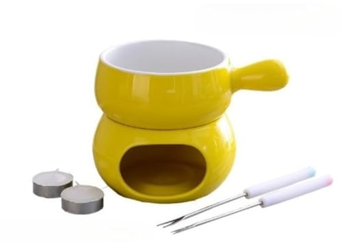 ITMEAT チーズフォンデュセット セラミック製 ハンドル付き 電気不要 チョコレートフォンデュ対応 ファミリーパーティー用 の商品画像 8