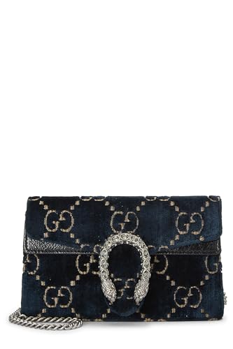 Gucci, Pre-Loved Velvet Dionysus Shoulder Bag Super Mini, Blue