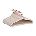 Amazon Basics perchas para ropa, antideslizantes, delgadas, con acabado de terciopelo, Paquete de 50, tono rosado/dorado rosa