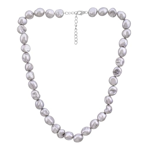 Image of OVANA Pearl Necklace | Fitted With Silver Lock | Statement Necklace | Gifts for Girlfriend | Gift for Sister, Bhabhi | Gifts for Women and Girls | Gift for Her | 925 Silver Hallmarked Lock