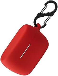 Aocar Silicone Case Compatible with Jabra Elite 4 Active, Protective Cover with Carabiner (Black)