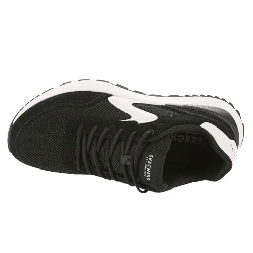 Skechers Women's Fury Sneaker, Black/White, 9.5