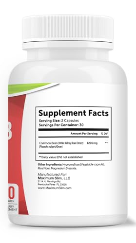 Maximum Slim Fat & Carb Blocker Pure Kidney Bean Extract For Weight Loss And Appetite Suppressant, thumb #2