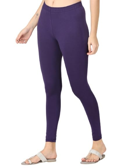 Image of Robinbosky Premium Stretchable Cotton Ankle Legging for Women | Suitable for Formal wear & Casual wear | High-End Elastic Makes The Leggings Squat Proof and Durable for Travel, Yoga, & Workout.
