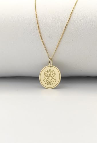 Joyas de plata ley 925 antialérgicas con disco Sleipnir que no pierde el brillo 2