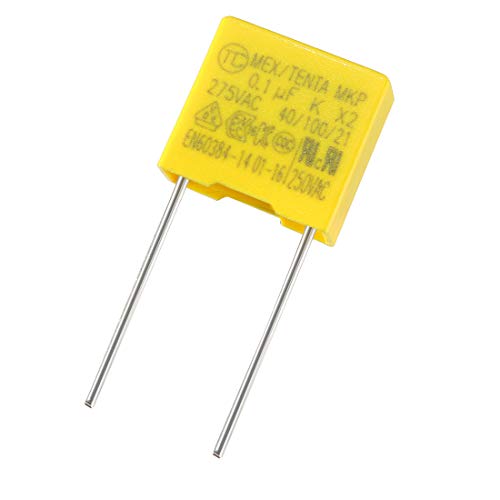 Condensateur X2 0.1uF 275VAC lot de 15 pour filtrage de bruit et protection secteur