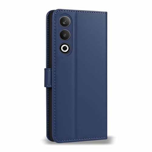 Image of AIBEX Shock Proof Flip Compatible for OnePlus Nord CE 4 5G Flip Cover Leather Finish | Inside TPU with Card Pockets | Wallet Stand | Complete Protection Flip Case- Blue