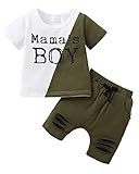 18 24 Months Boy Clothes Toddler Baby Boy Outfits Summer Clothes Set Cute Mamas Boy T-Shirt Cotton Bermuda Shorts Baby Boy Clothes 18-24 Months