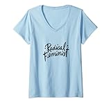 Photo Gallery donna femminista radicale maglietta con collo a v Photo Gallery donna femminista radicale maglietta con collo a v