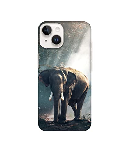 Image of Amazon Brand- Solimo Designer Elephant 3D Printed Hard Mobile Back Case Cover Compatible for Apple iPhone 14 Plus