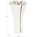 Deco 79 Ceramic Abstract Decorative Vase Ribbed Dimensional Folded Centerpiece Vase with Curvy Rim, Flower Vase for Home Decoration 8