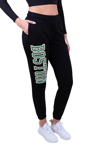 Ultra Game NBA Official Women's Super Soft Active Fleece Sweatpants Joggers, Boston Celtics, Black, Large - image 2