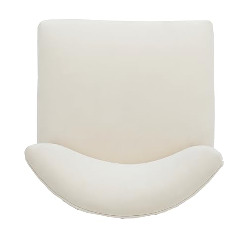 Merax Butaco tapizado en tela con estructura de madera 27" con respaldo y reposapiés dorado, set de 2, estilo moderno miniatura 7