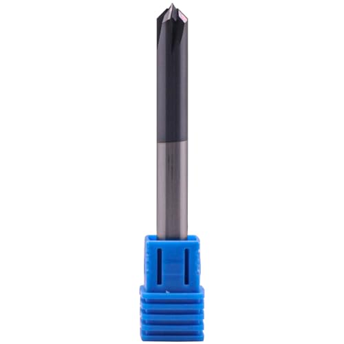 Image of 5Pcs 1 /4 inch 4 Flute 90 Solid Carbide Chamfer End Mills - AlTiN Coated | Single End, 90 Chamfer Angle End Mill, 1 /4 inch Cutting Diameter, 1 /4 inch Shank Diameter, 2-1 /2 inch Overall Length