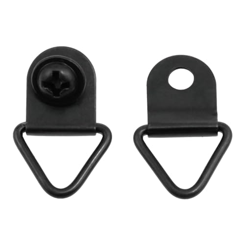 Image of 100 PCS Picture Frame Triangle Hook 23x10mm Black Single Hole Lifting Ring for Hanging Clock Painting Artwork Photo Frame