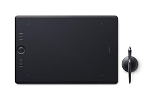 Wacom Intuos PRO Medium PTH-660 Tavoletta Grafica con Penna sensibile alla Pressione, Tasti di Comando Personalizzabili, Kit Wireless Incluso, Compatibile con Windows e Mac, Nero