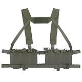 Chest Rig Split Vest Quick Release MOLLE System Fit for Mag Pouch Radio GP Bag
