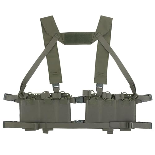 Alpha Chest Rig Split Vest Quick Release Molle System Fit for Mag Pouch Radio GP Bag – vue 4