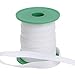 COTOWIN 2/5" Wide Non Skid Clear Silicon Elastic, 10 yd, White