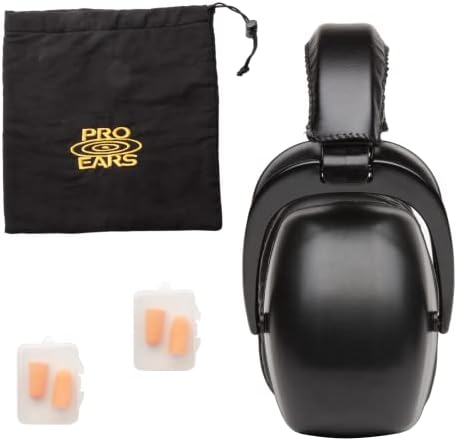 Pro Ears Ultra 30 MRI Kit, MRI-Safe Hearing Protection Earmuffs, Earplugs, and Storage Bag, NRR 30 dB