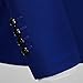 Men's Notch Lapel Sport Coats Slim Fit Fashion Blazer Jacket Double Breasted Business Suit with Gold Buttons Royal Blue 5X-Large