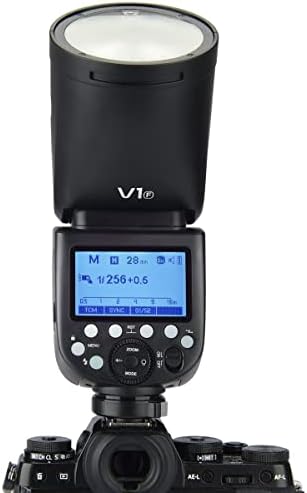 Godox V1 V1-F Flash for Fuji Fujifilm Camera TTL Flash Speedlite 1/8000 HSS, 480 Full Power Flashes, 1.5s Recycle Time, 76Ws 2600mAh Li-ion Battery Round Head Flash Godox Flash for Fuji Cameras