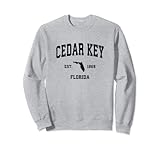 Photo Gallery cedar key florida fl vintage sports design stampa nera felpa Photo Gallery cedar key florida fl vintage sports design stampa nera felpa