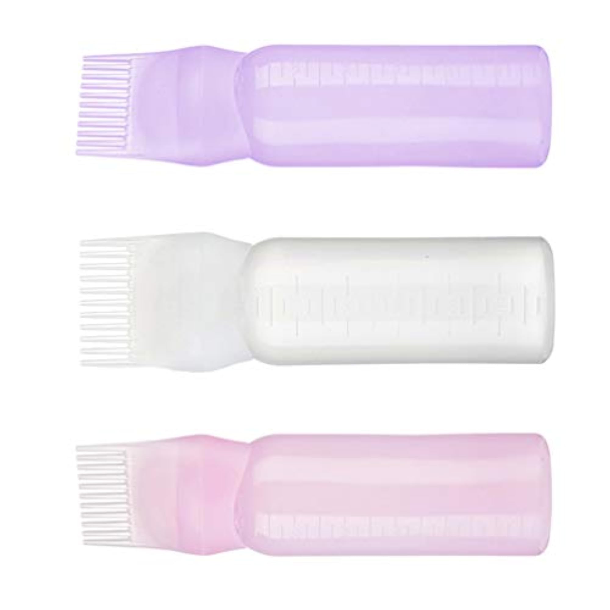 3pcs Hair Dye Bottle Root Comb Applicator Set