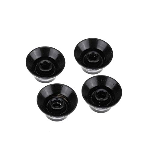 Musiclily Pro Tamanho Métrico 18 Splines Knobs Guitarra Top Hat para Estilo Les Paul, Preto (4 Peças