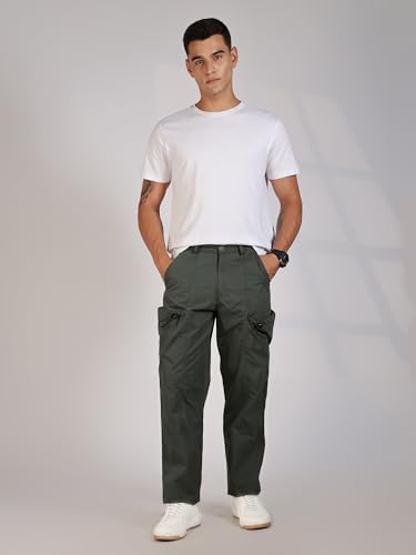 Image of Thomas Scott Relaxed Fit Cargo Trousers for Mens