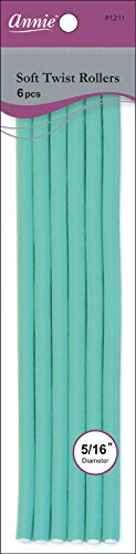 Annie 01211 Soft Twist Rollers, Green, 6 Count