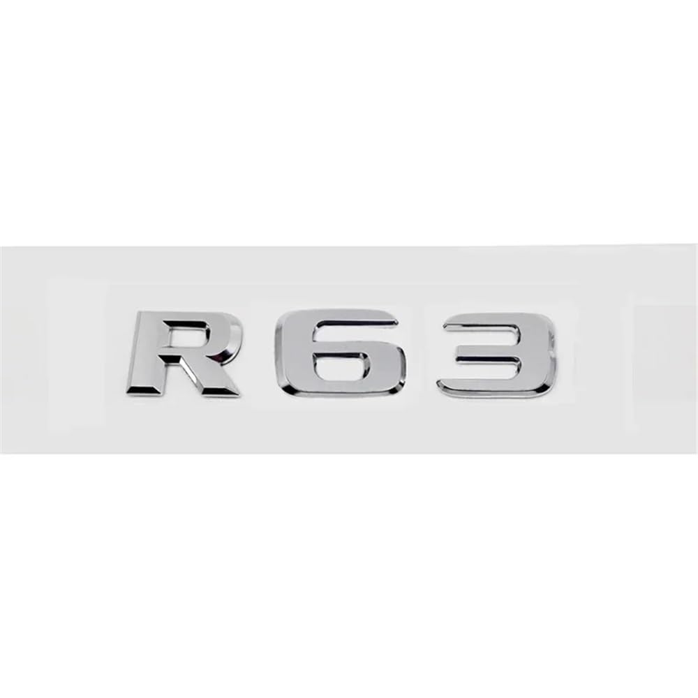 YTQMoreBNZ YYDStes ABS Car Rear Sticker Alphabet Trunk Badge Decal Exterior Compatible With Mercedes Benz R63 R300 R320 R350 R500