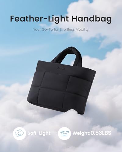 Bolso tote pequeño para mujer con asa superior acolchado miniatura 4