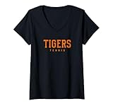 Womens Trinity Tigers Tennis V-Neck T-Shirt