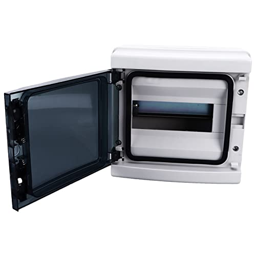 Power Distribution Box, 8 Way DIN Rail IP65 Waterproof Transparent Cover Connection Box