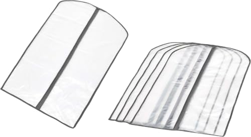 Image of Amazon Basics Zippered Peva Garment Storage Bag, 50-Pack, White