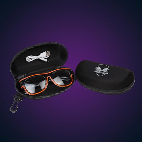 Image of Hookaba LED Jam Shade Party Glasses | Unisex Wireless Light-Up for DJ Night, Live Concerts, Halloween, Birthdays | Neon Specs for Boys, Girls, Kids | Dynamic Colors for Carnival & Clubbing